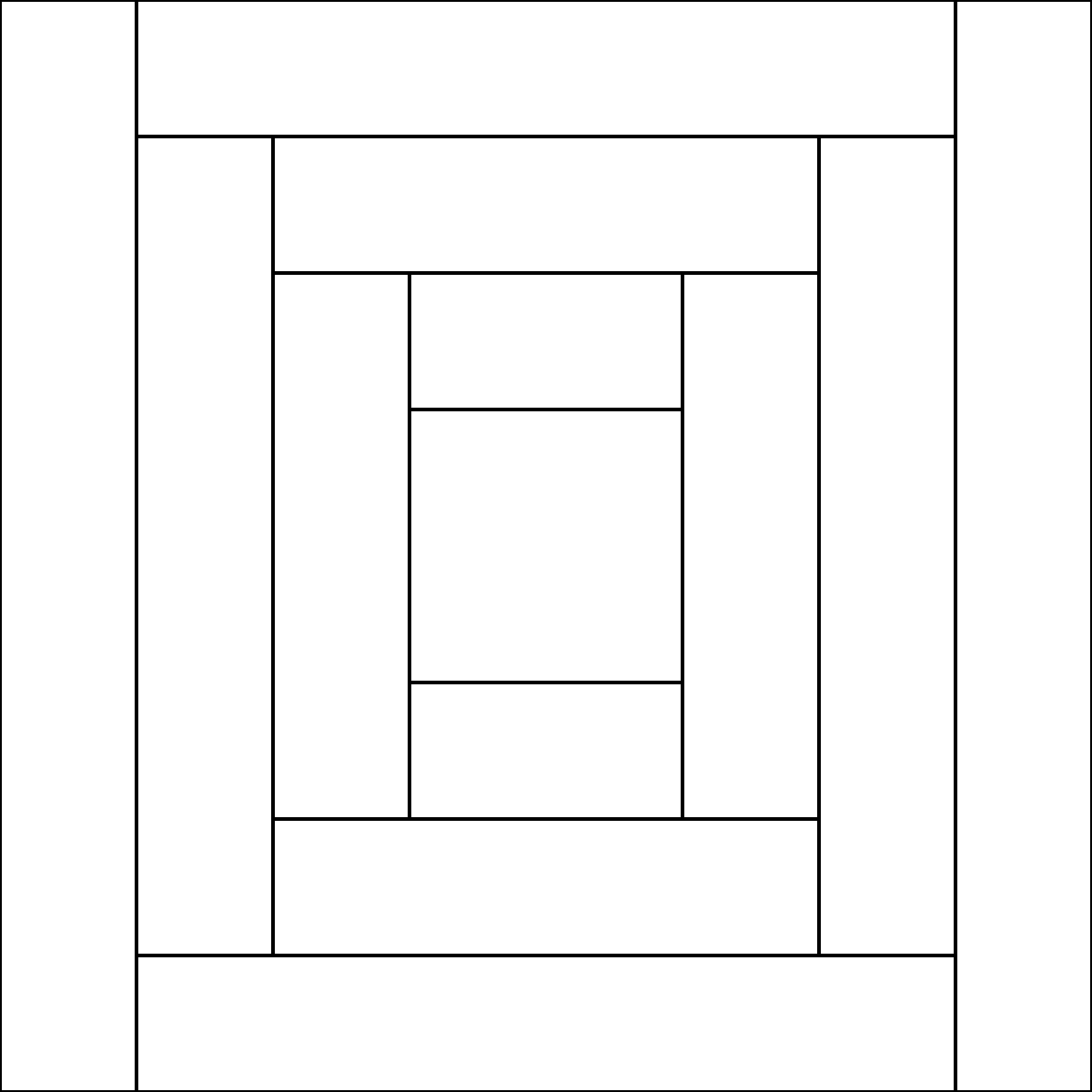 Pattern 154, Log Cabin barn quilt pattern thumbnail